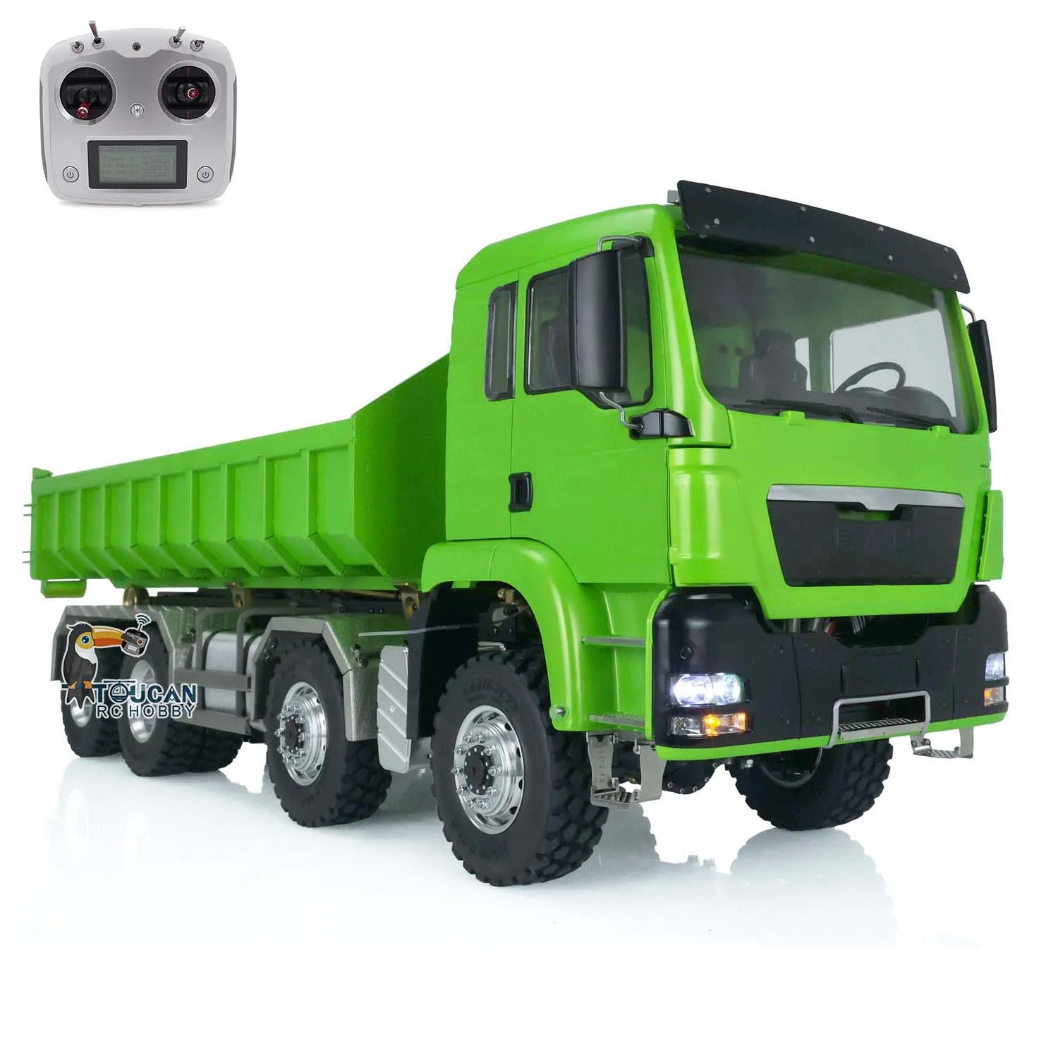 LESU 1/14 RC Roll On/Off Tipper Truck MAN TGS 8x8 Hydraulic Dumper Car Toucan DIY Light Sound Remoted Control Model THZH1428