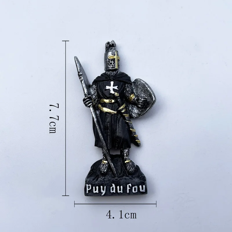 فارس أوروبا ثلاثية الأبعاد مغناطيس الثلاجة جمع الحرف اليدوية هدية السياحة تذكارية الراتنج مغناطيس الثلاجة ملصق ديكور المنزل #4