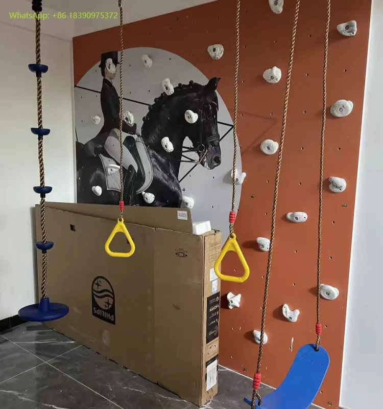 

DIY Kids Indoor Sensory Playroom Gym with Foam Ball Pit Cube Money bar Rock Wall Kids Climbing Wall Kids Rock Climbing Wall