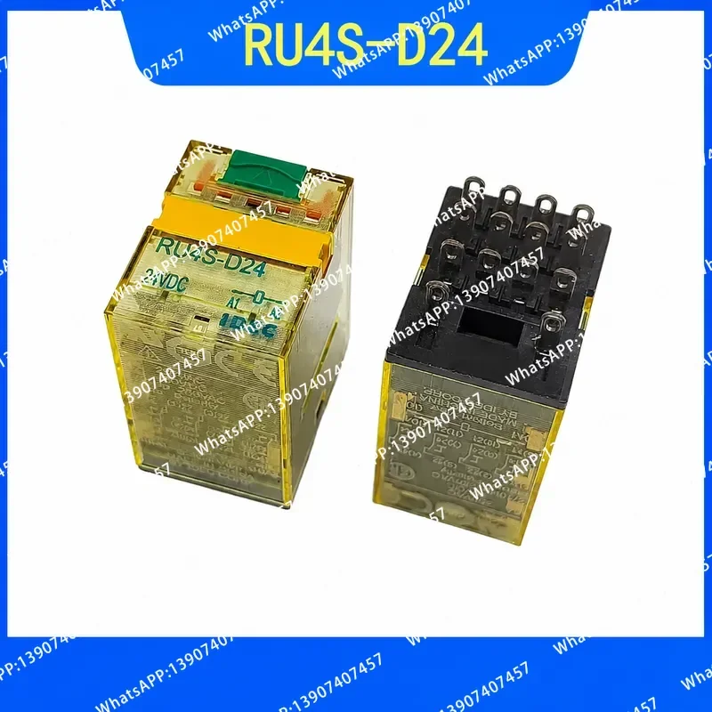 RU4S-D24 24VDC Intermediate Relay 6A 250VAC 4 Open 4 Close 14 Plug