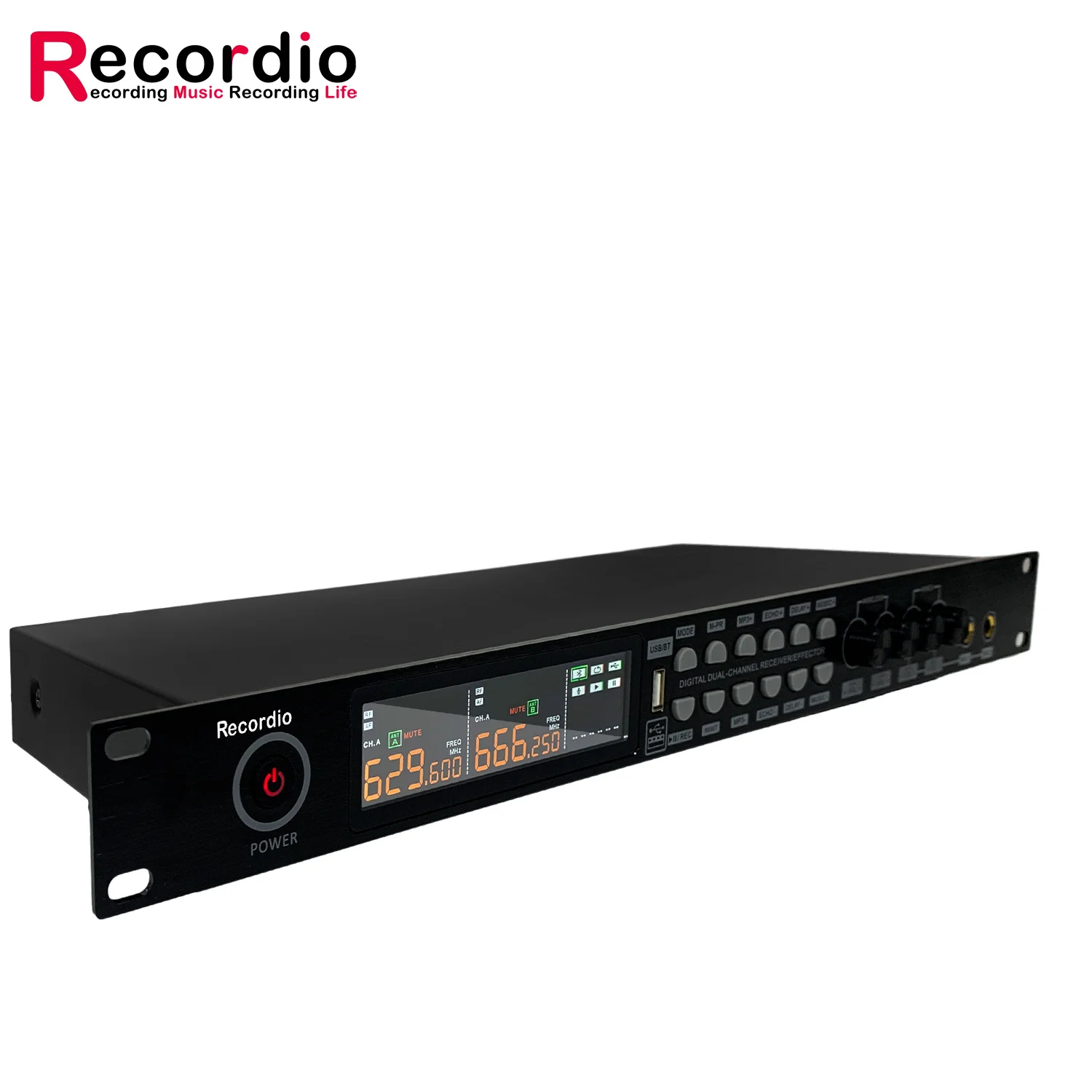 GAW-Q450 2 Channel Wireless Microphone System UHF Wireless Mic Balanced Conference Microphone for Church Stage Performance