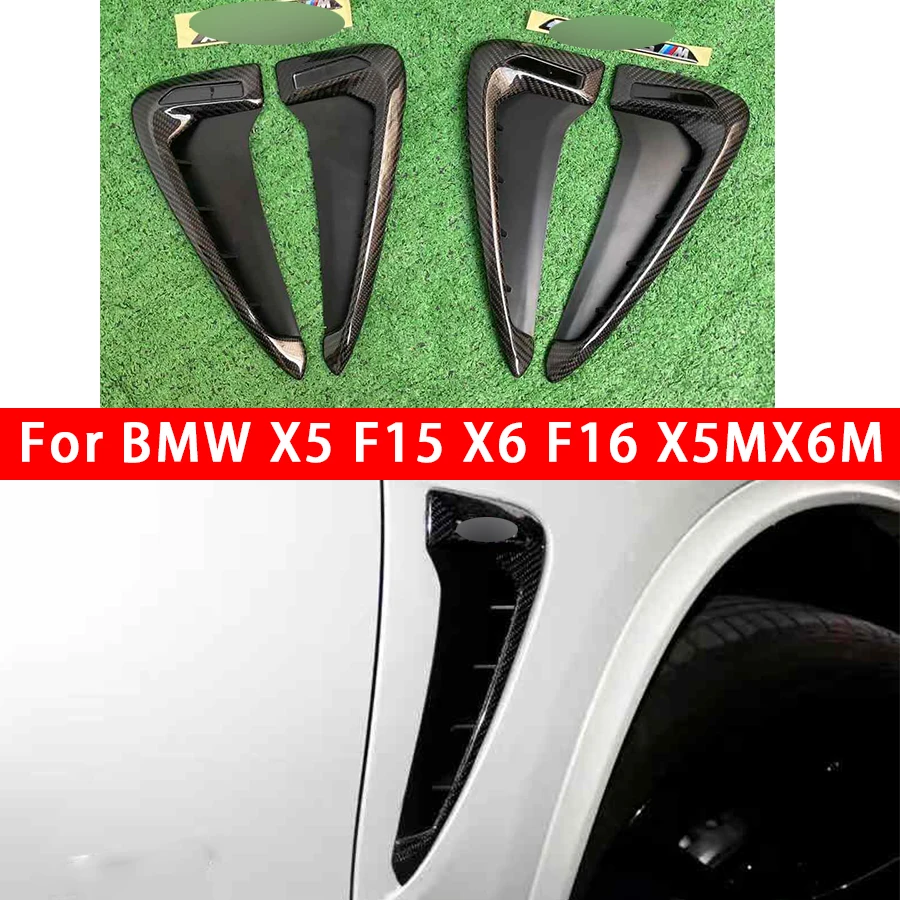 

For BMW X5 F15 X6 F16 2014-2018 Carbon Fiber tuyere Auto Fender Side AirVent Outlet Cover Trim Fit body kit