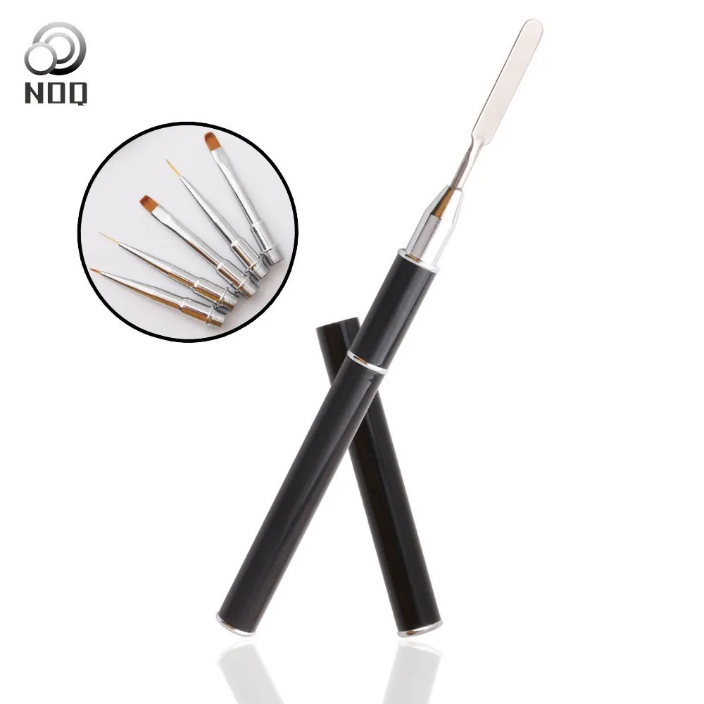 

NOQ Nail Art Pen Set Stainless Brush Professional Euipment With Box Gel Brushes For Manicure Gel Nail Polish Tools