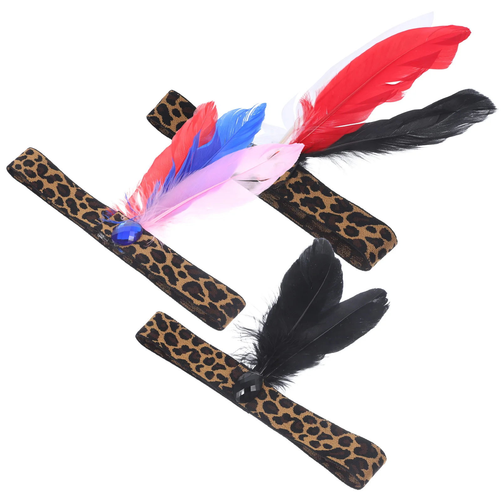 

3pcs Headband Indian Headdress For Women Native Costume Accessories Lightweight Plume Hair Band Halloween Carnival