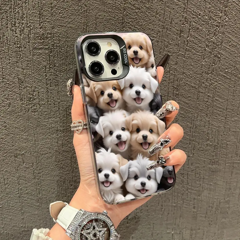 

Cute puppy case for iPhone17 16 15 14 13 12 11 Pro/ Max/Plus shock-proof rear cover anti-fingerprint