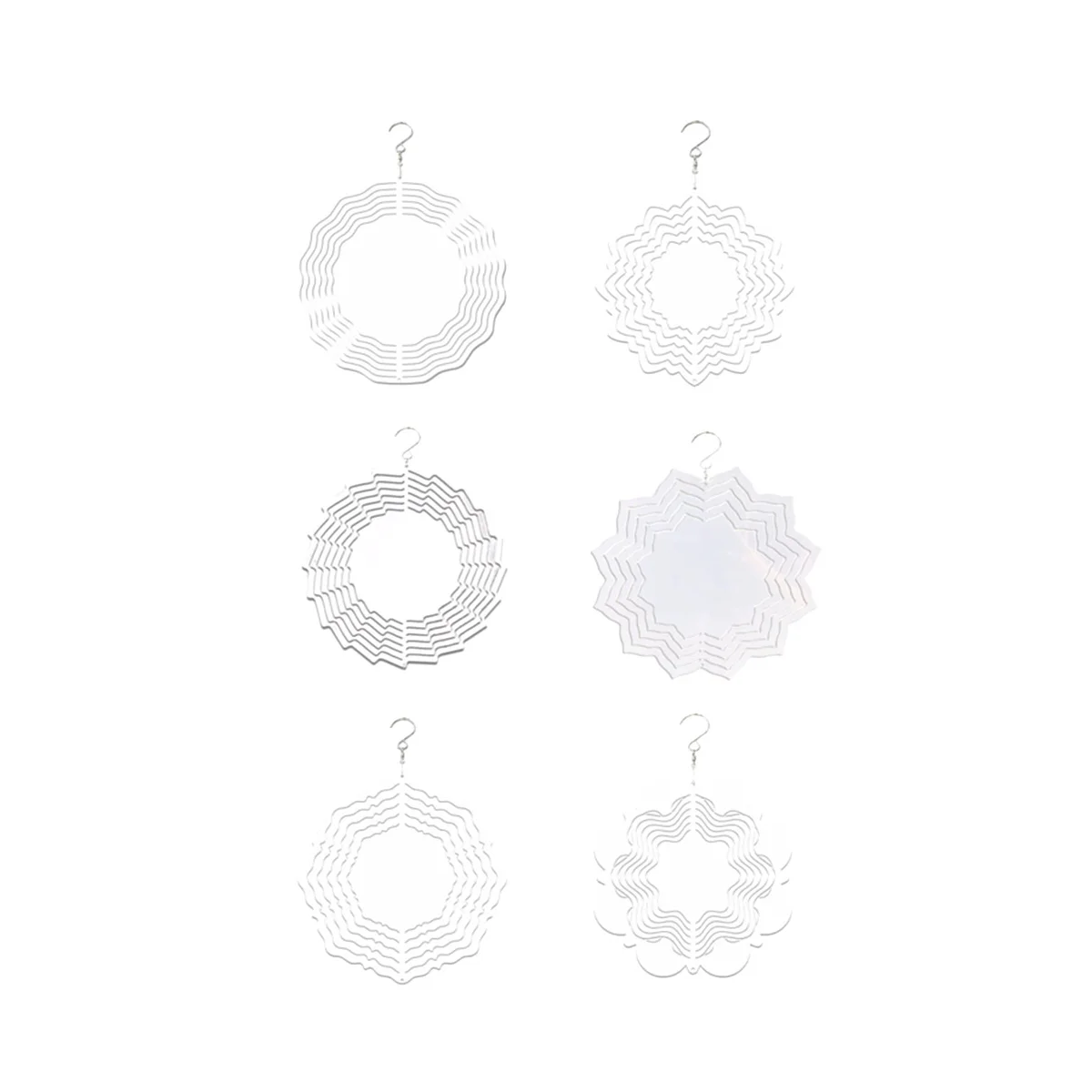 

Couple Style Wind Power White Coated Aluminum Plate Double-Sided Printing Heat Transfer Wind Chime Turntable 24.6X25.5Cm