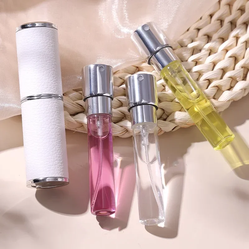 8ml หนังน้ําหอม Atomizer สเปรย์กลิ่นปั๊มขวดน้ําหอมแบบพกพาคอนเทนเนอร์เครื่องสําอางเดินทาง Vial MINI Empty สเปรย์ขวด