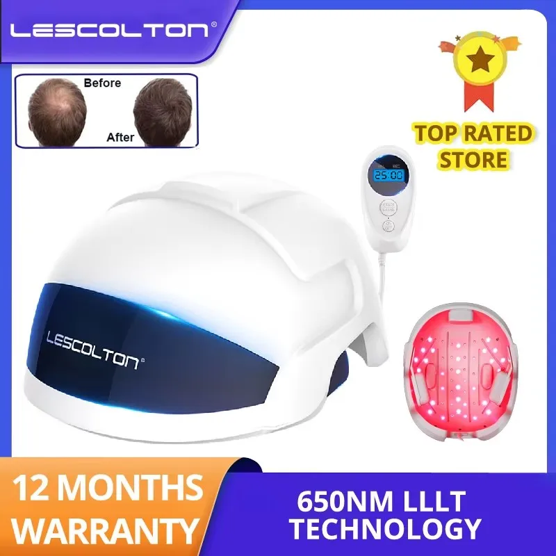 Laser Therapy Hair Growth Helmet CE FCC Product Treat Thin Hair for Men Women Infrared Restore Hair Thickness Anti Hair Loss Cap