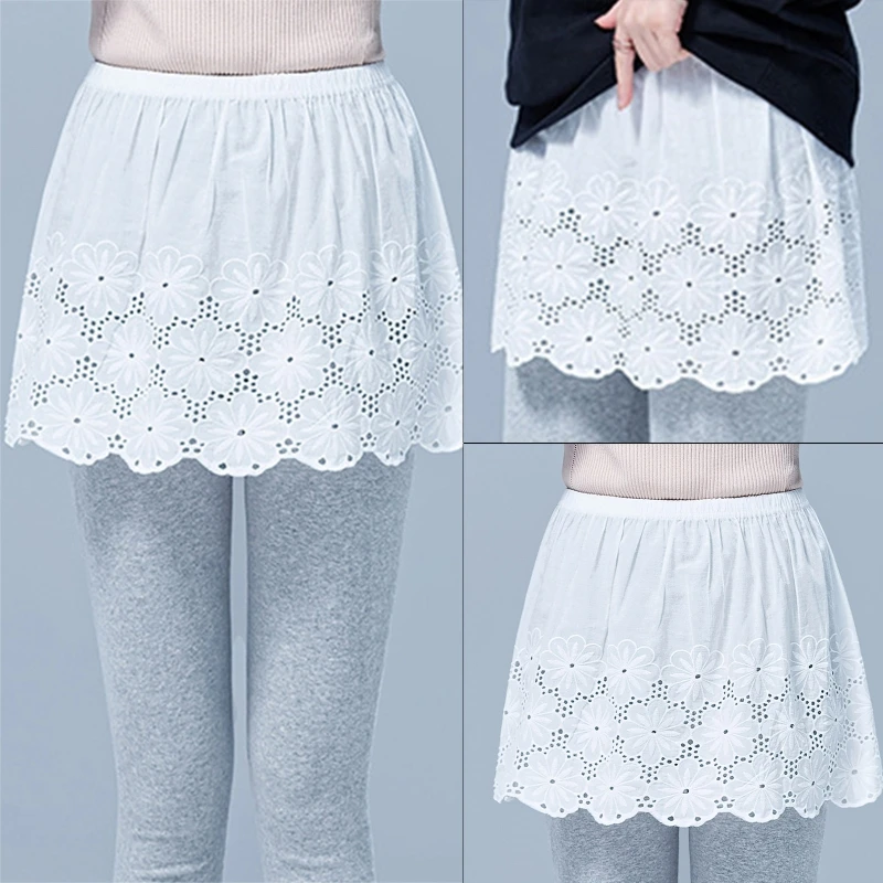 Feminino irt ext oco bordado para camisola camisola faionable outono temporada senhoras saia acessório