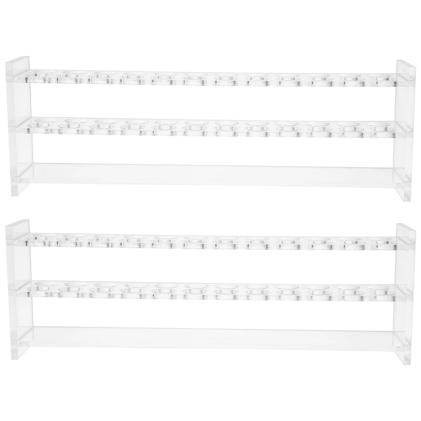 

2Pcs Test Tube Rack Reusable Plastic 12 Holes Holder Organizer for Laboratory Sampling Tube Storage Test Tubes Rack