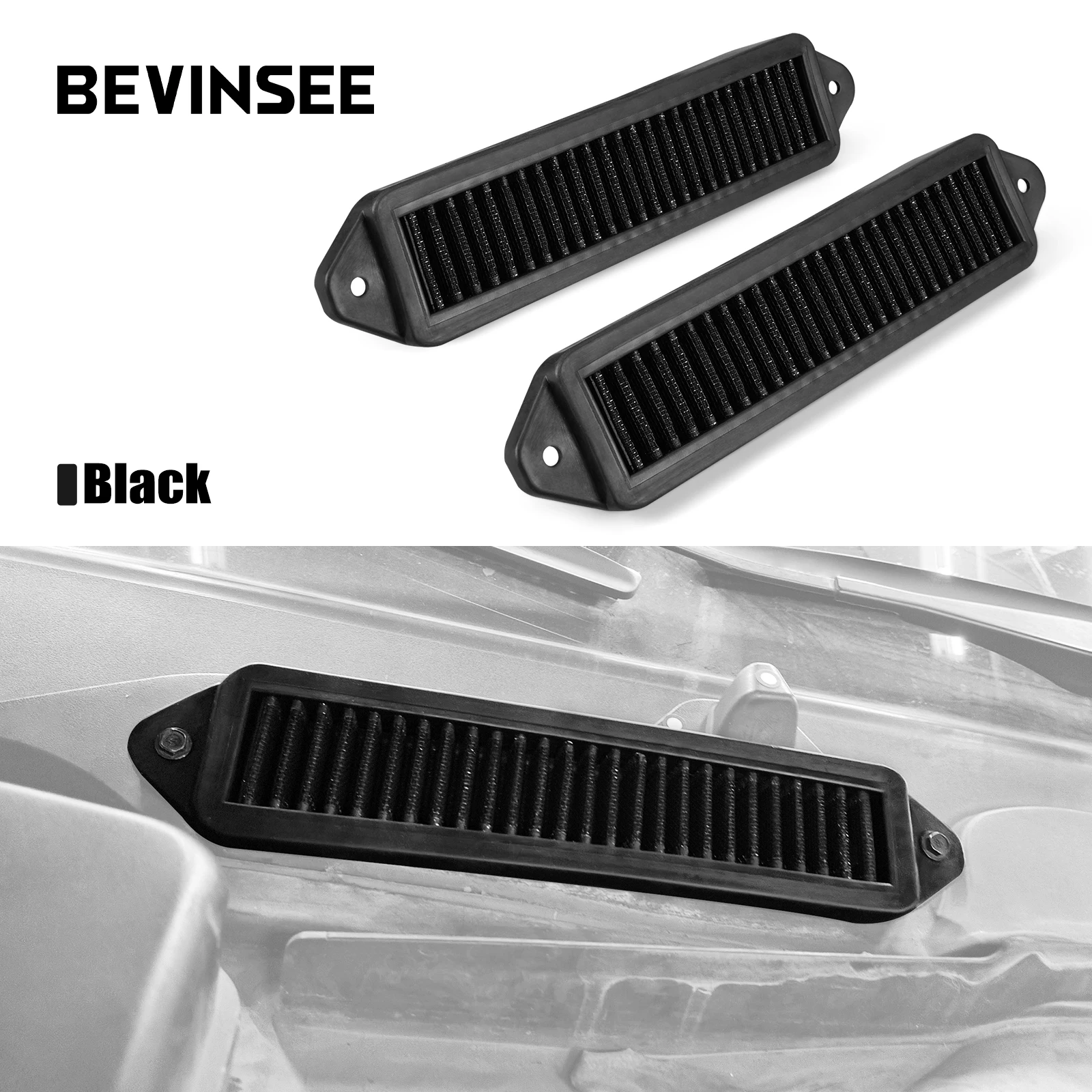 

BEVINSEE Cabin Air Cowl Filter Upgraded For BMW E90 E91 E92 E93 335i 330i 328i 325i 323i M3 E87 E82 E88 E81 118i 135i 1M X1 E84
