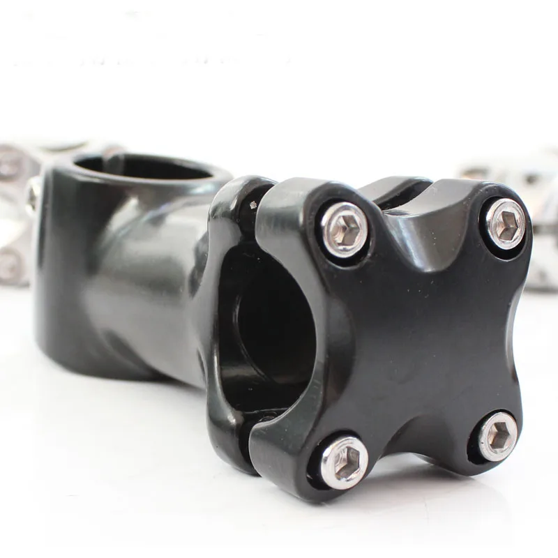 Bike Handlebar Stem 25.4mm Diameter Aluminum Alloy 60mm 90mm Length High Strength Light Weight Silver Black Color