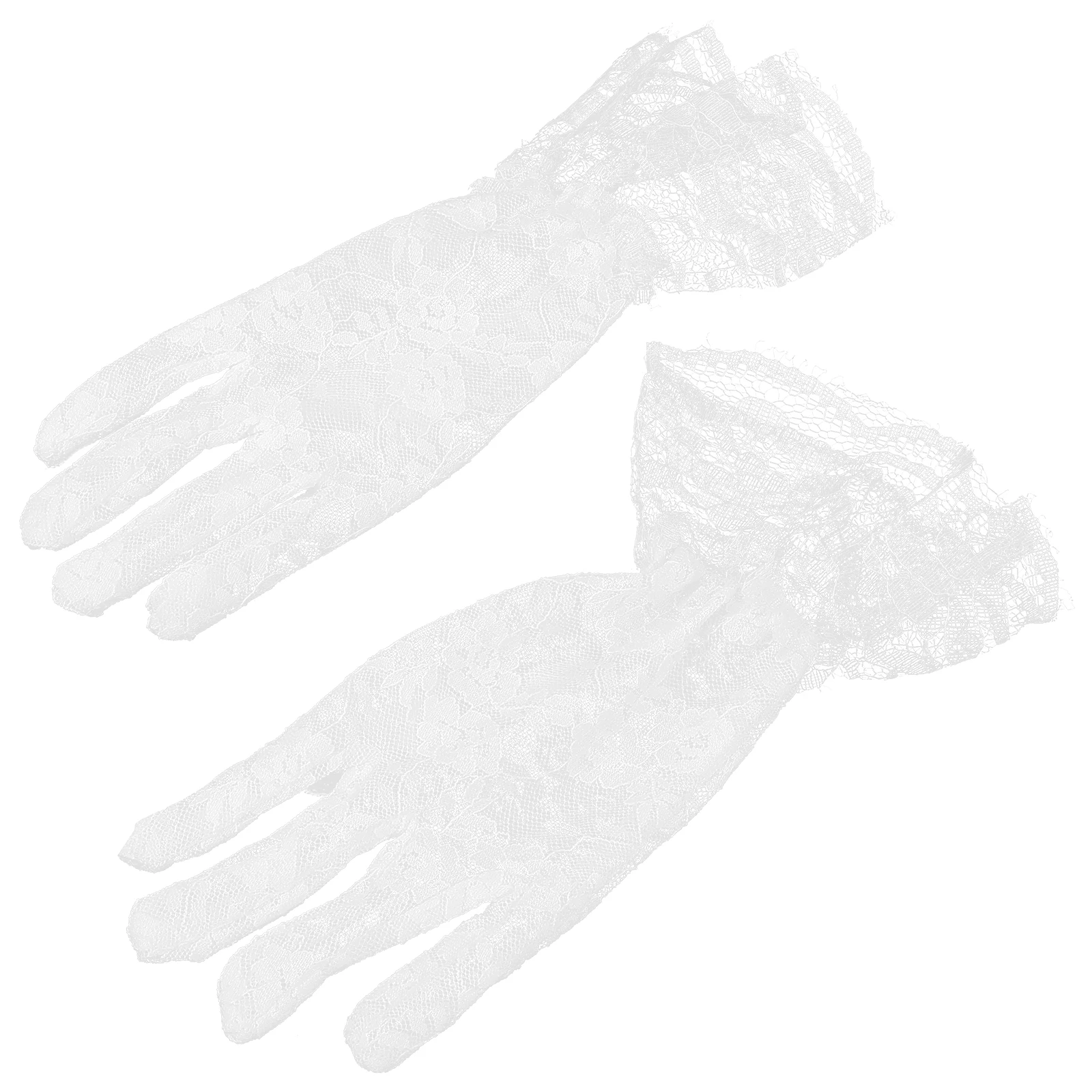 

2pcs Lace for Dress Up Girls Wedding Accessories Formal Dress Up Party Gloves Little Girls Gloves