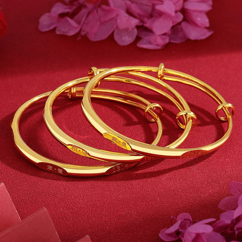 

AU999 24K Gold Slide - Adjust Bangle | Matte finish with micro - engraved cloud patterns, easy to adjust, vintage & noble