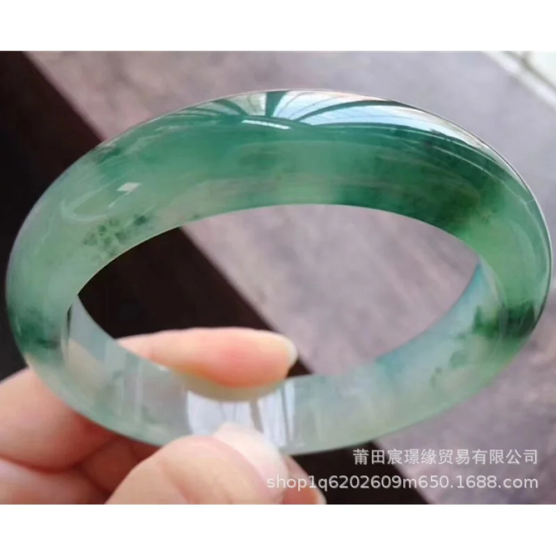 Floating Flower Oil Ice Moisturizing Women's Imperial Concubine Jade Bracelet Yang Green Positive Circle Jad