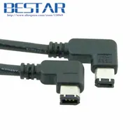 1394 6Pin Male Left Angled To 6Pin Male 90d Right Angled 1m Firewire 400 IEEE 1394 Cable 3FT 100cm