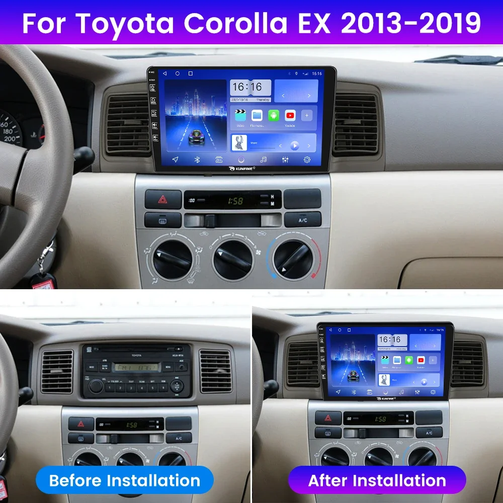 Android Car Radio For Toyota Corolla 2013-2019 Car Stereo 2Din Octa Core GPS Navigation Player IPS Screen Carplay Android Auto
