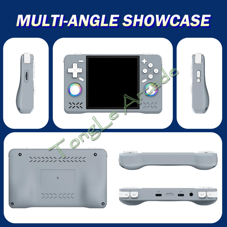 وحدة تحكم ألعاب فيديو محمولة باليد XF40H ريترو، نظام لينكس 4 بوصة شاشة IPS مشغل فيديو محمول صغير، ألعاب 64 جيجابايت 128 جيجا بايت