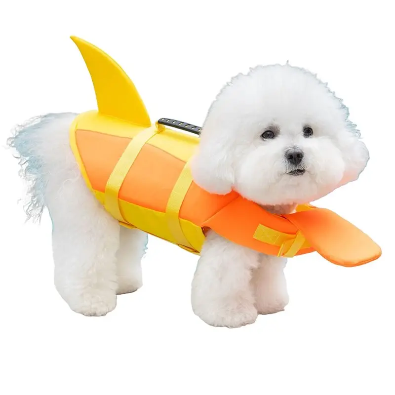 IALJ-Water Safety Dog Life Jacket Pet Flotation Vest With Tail Outdoor Swimming Boating Dog Swimwear