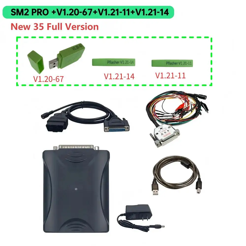 New Upgrade 35 Replaces SM2 J2534VCI  PCMFLASH OBD2 Wiring ECU Programming Clone Alignment Repair