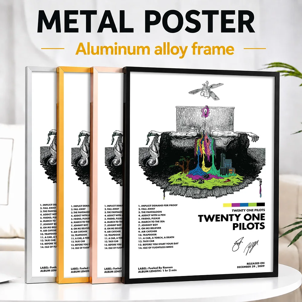 Twenty One Pilots Album Metal Poster With Aluminum Alloy Frame Personalized Photo Curated Sound Style Wall Art For Living Room