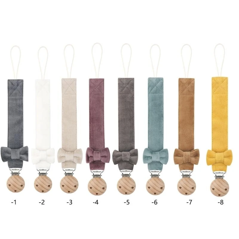 

Pacifier Chain Pendant Pacifier Clip Holder Lovely Bowknot Decor Crib Decoration 4XBC