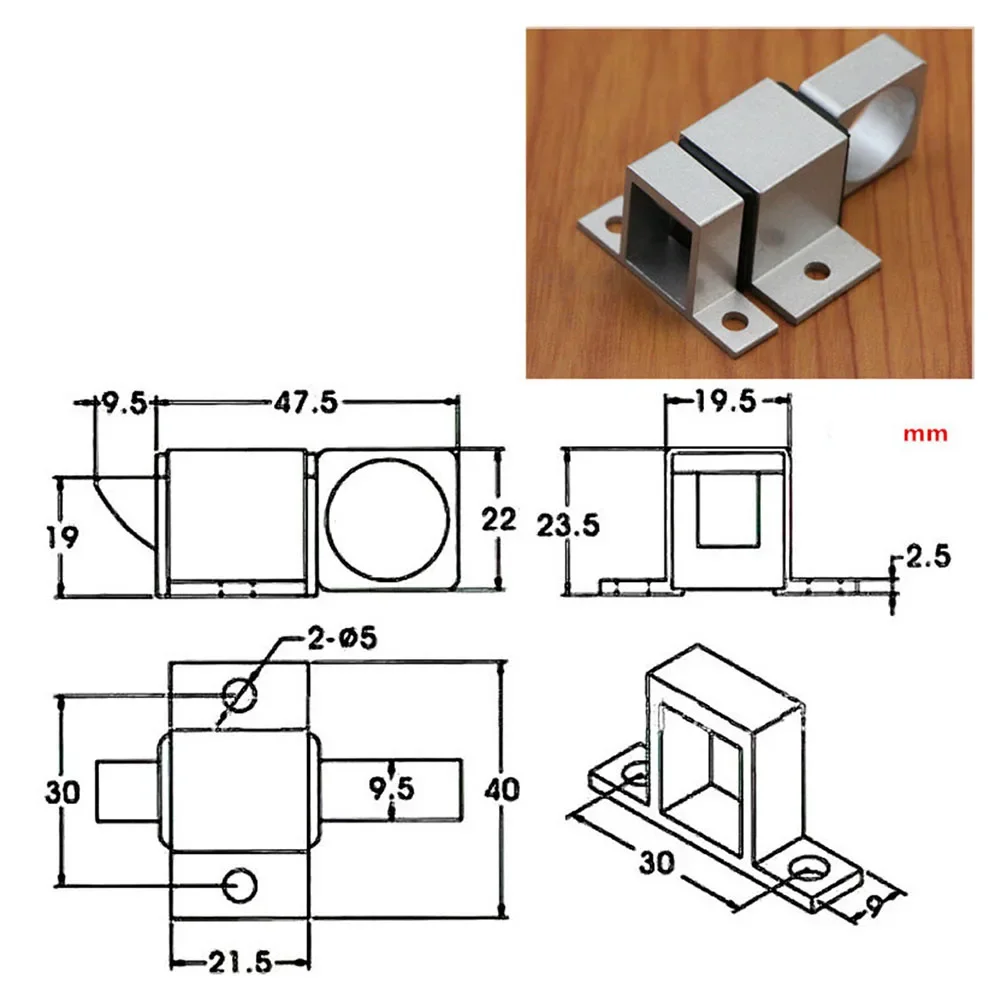 Door Latch Aluminum Alloy Security Automatic SASH Door Spring Bounce Lock Ensuring The Door Latch Securely Locks In Place