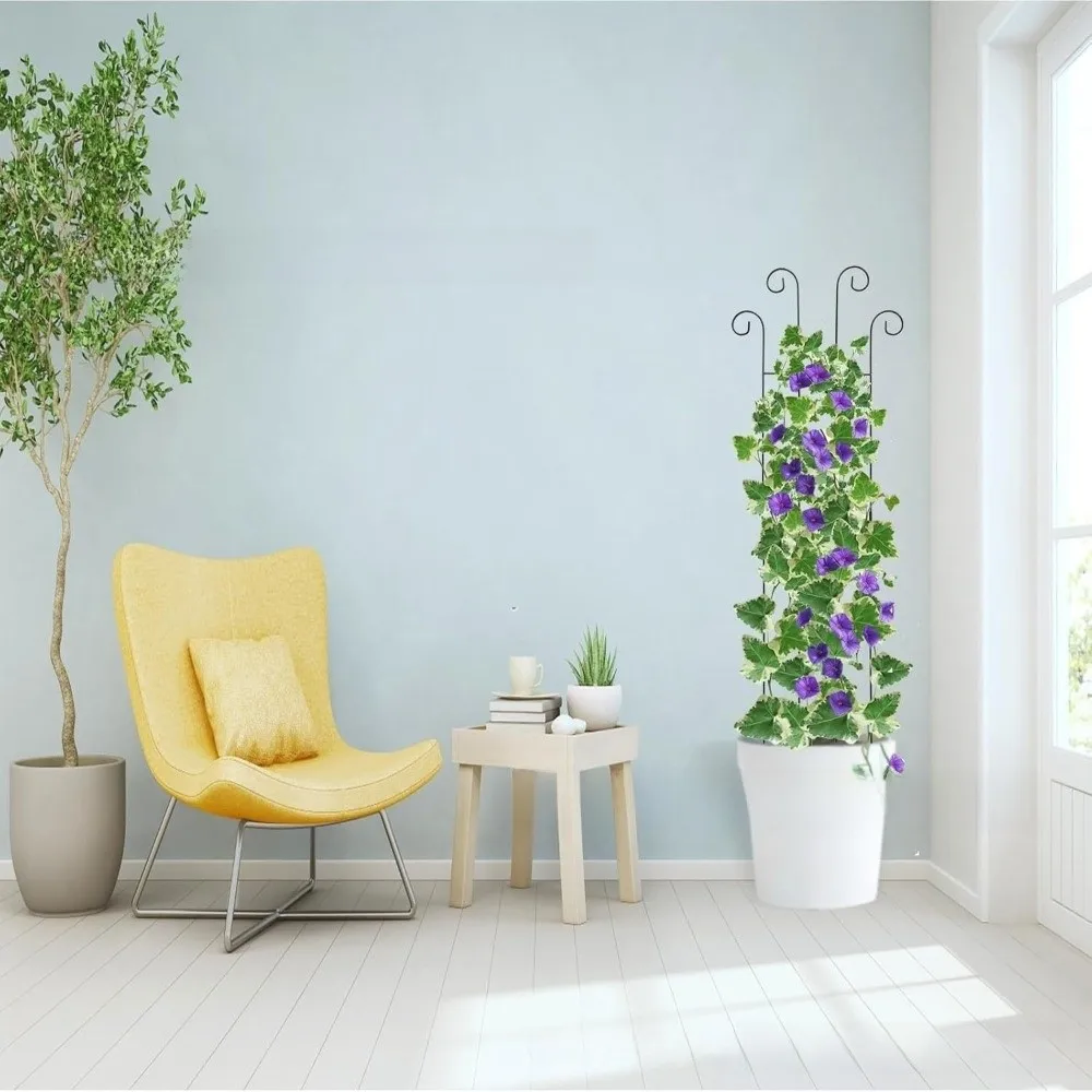 Decorative Garden Plant Trellis Hollow Out Iron Plant Support Rack Flowers Vine Bonsai Bracket Plant Climbing Frame Garden