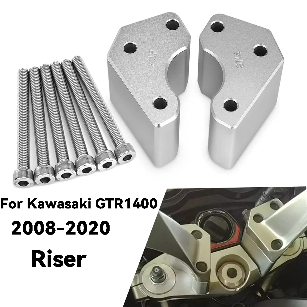 

Motorcycle Handlebar Risers Height up Adapters For Kawasaki GTR1400 ZG1400 2008 2009 2020 concours 1400 2008-2020