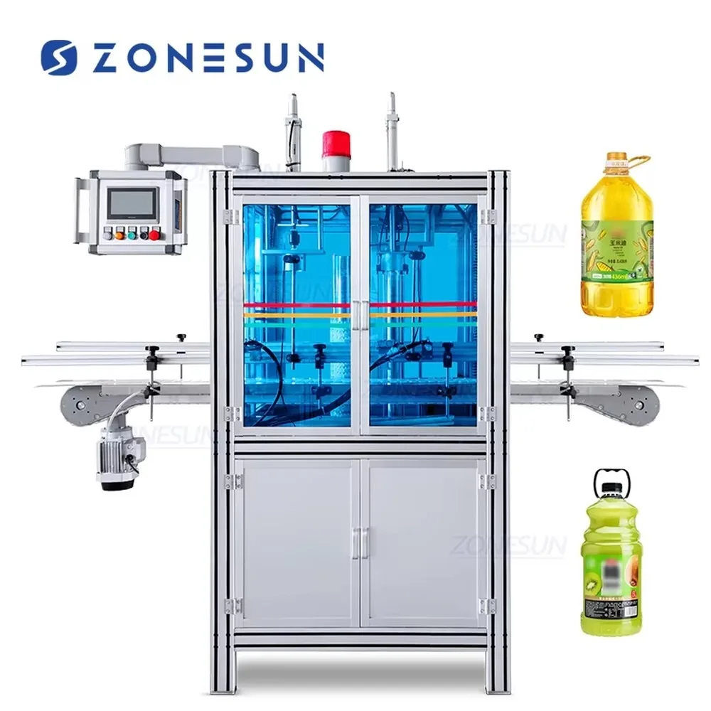 Automatic Plastic Bottle Handle Pressing Machine ZONESUN ZS-YG18 Full Automatic Efficient Packaging Equipment For