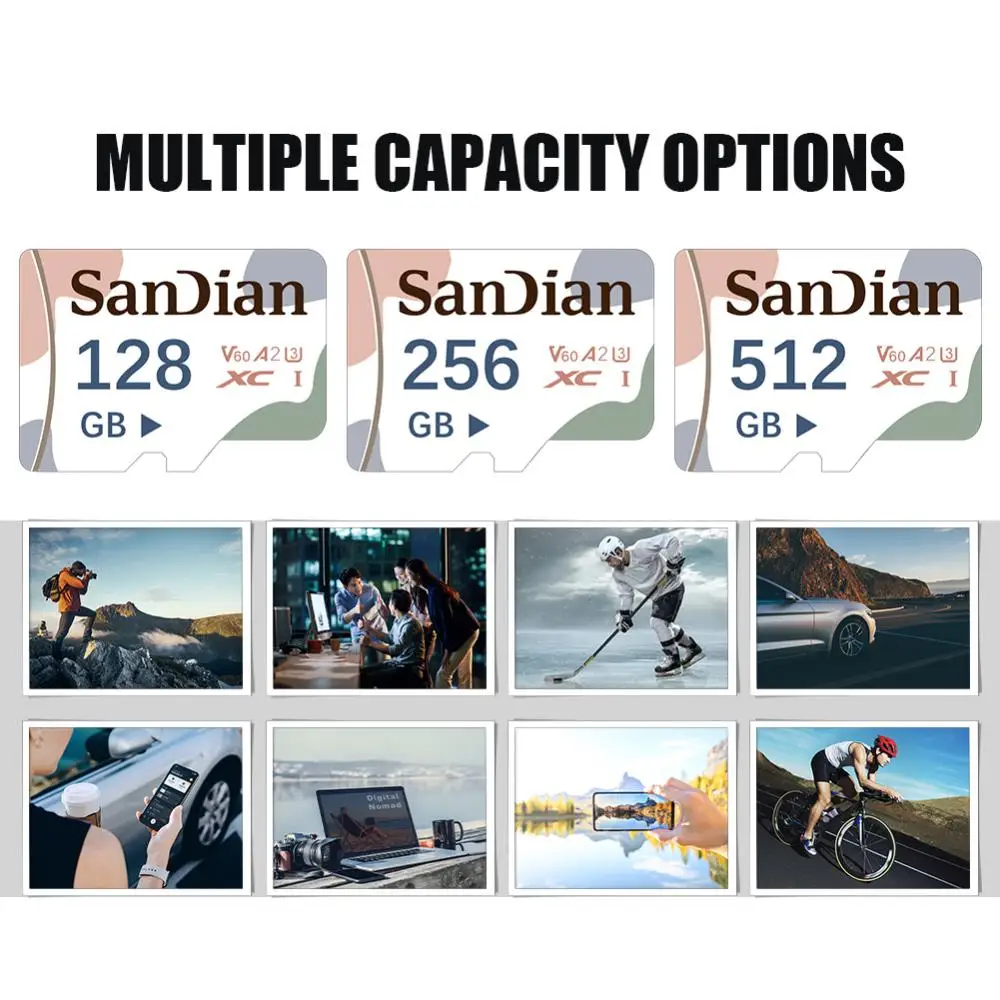 U3 A2 V30 Class 10 Micro Card 128GB 64GB 256GB 512GB High Speed Memory Card SD TF Card With Adapter For Nintendo Switch