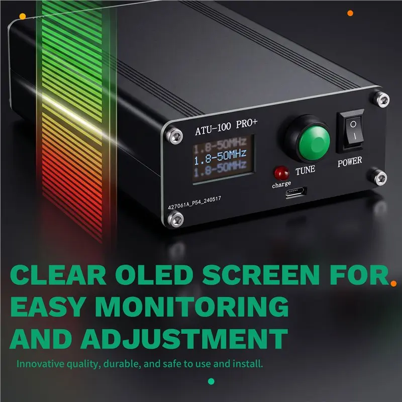 T31C-ATU-100 Pro+ Automatic Antenna Tuner 1.8- 50Mhz 100W For Ham Radio Emergency Communication Compatible