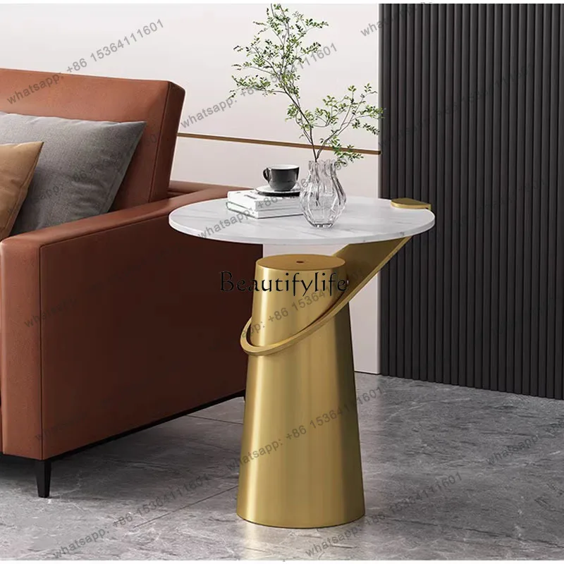 

Light Luxury Simple Creative Corner Few Living Room Modern Side Cabinet Side Cabinet Balcony Small Round Tabl