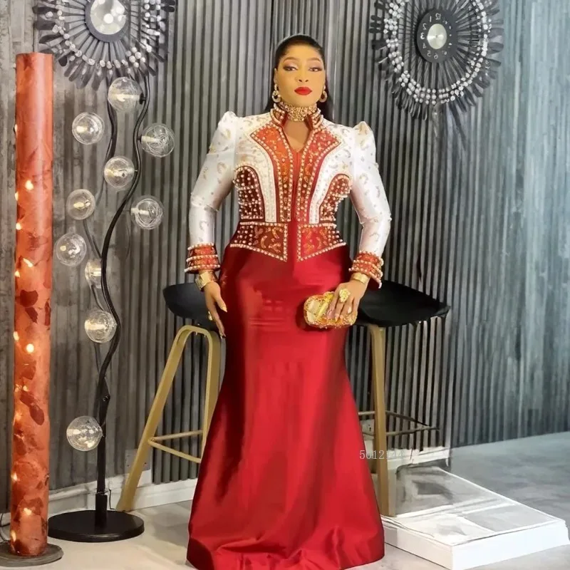 

Элегантные вечерние платья больших размеров для женщин, роскошное африканское платье, мусульманское длинное платье для свадебной вечеринки, женская одежда из Анкары, наряды