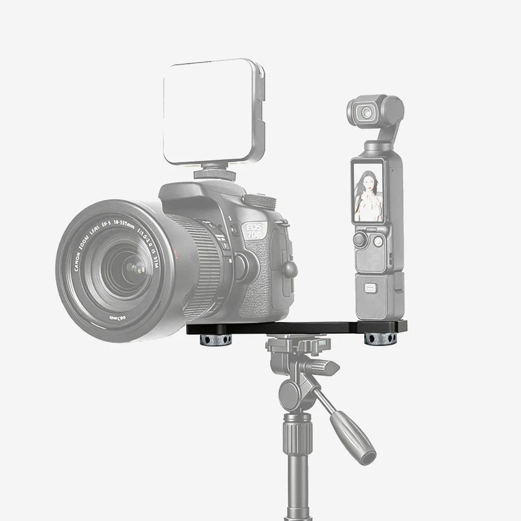 BGNing Aluminium-Horizontalverlängerungsstange mit 1/4-Zoll-Schraube und Arri-Positionierloch für DJI Pocket4 Handy-Fill-Light-Stativstange – Detail 9
