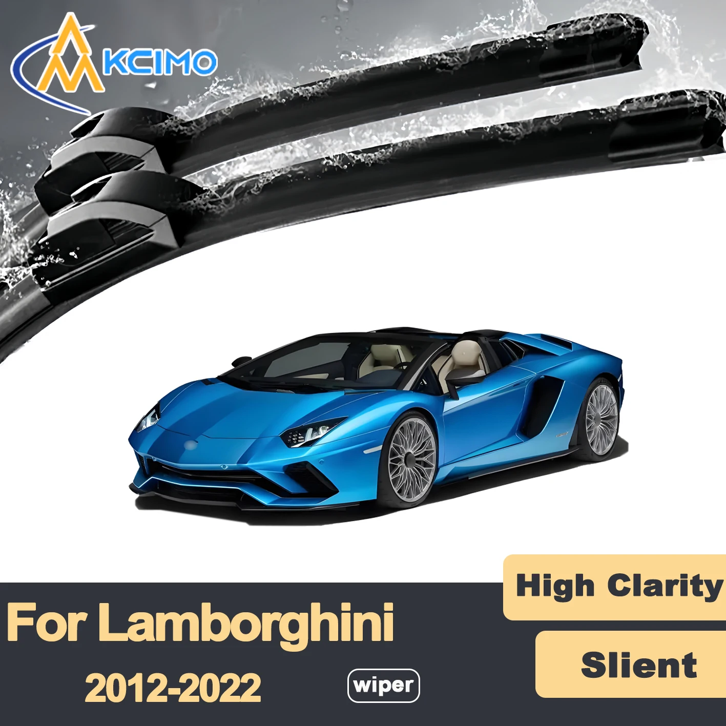 

Premium Rubber Durable Silent Windshield Wiper Blades 2pcs for Lamborghini Aventador 2012-2022 Front Wiper Blades Set