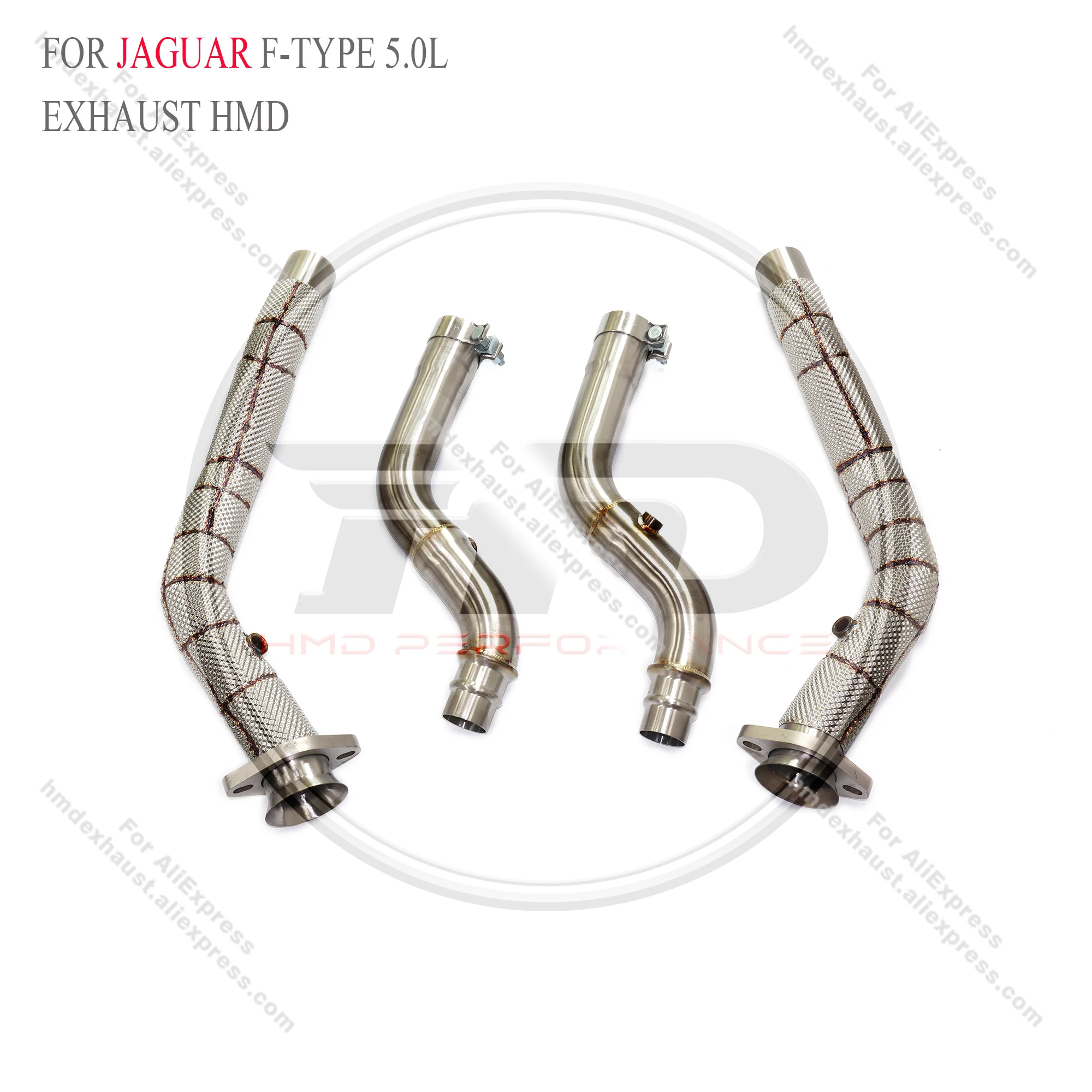 

Downpipe for Jaguar F-type 5.0L with heat shield HMD Exhaust System Performance Quality certification