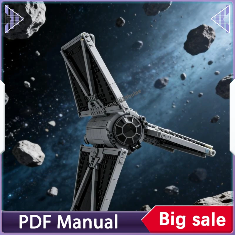590pcs MOC Clutch Fighter Building Blocks Interstellar Combat Plane Model Bricks Set Display Decor Toy