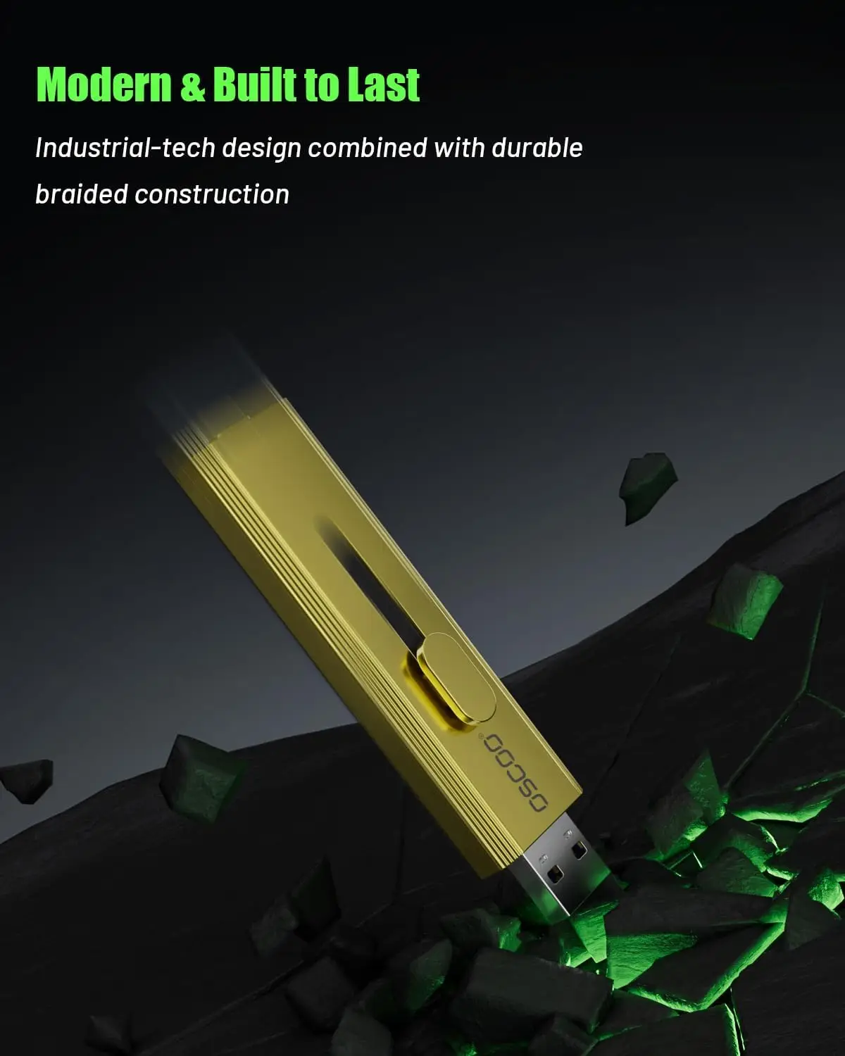 1TB Portable SSD with 1100MB/s Speed, USB-C/A Dual Ports for iPhone, Android, Mac, Laptop