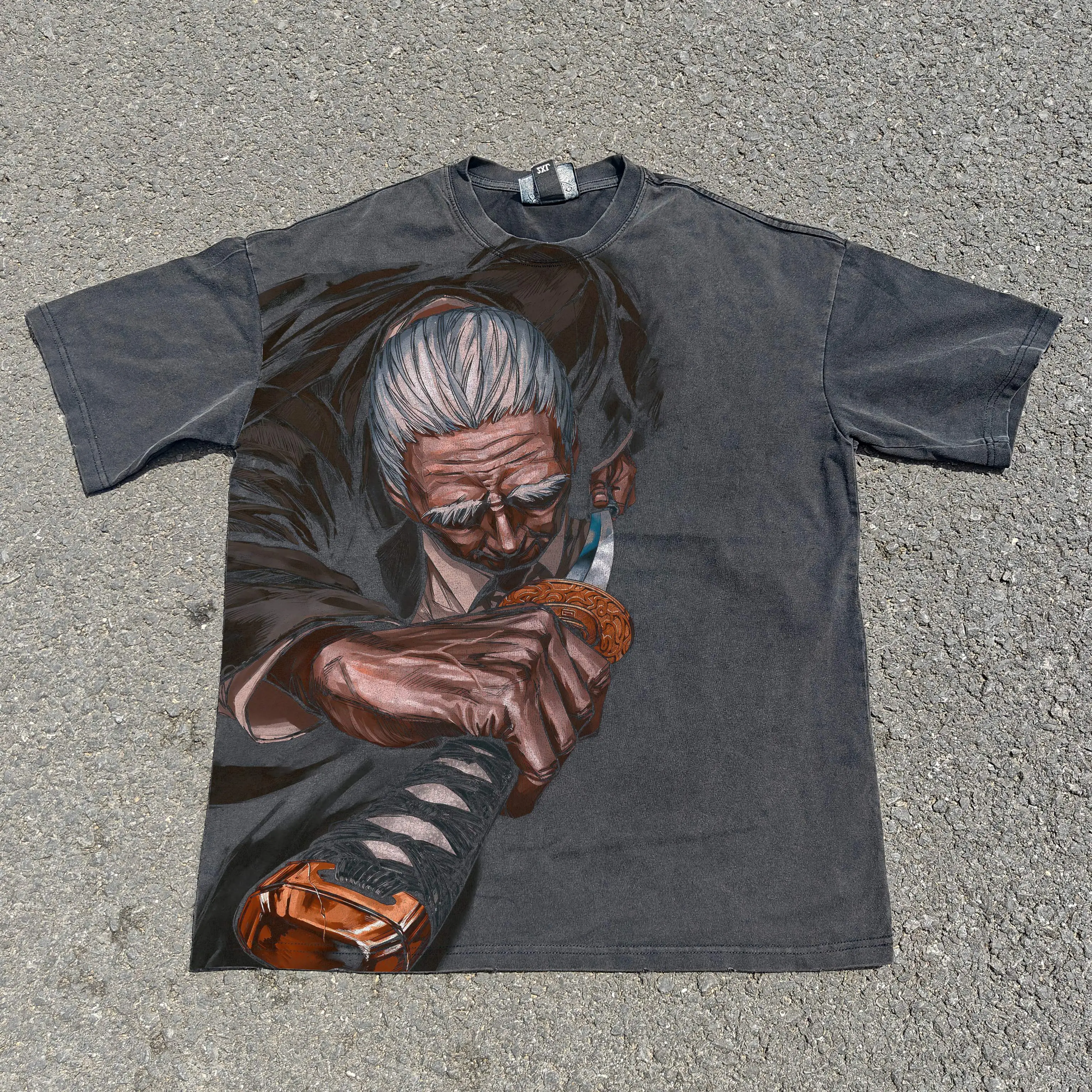 

Sakamoto T Shirt Shirt Heavyweight Cotton Wash Black Anime Killer Heisuke Mashimo Shishiba Cosplay Streetwear Mens Tee