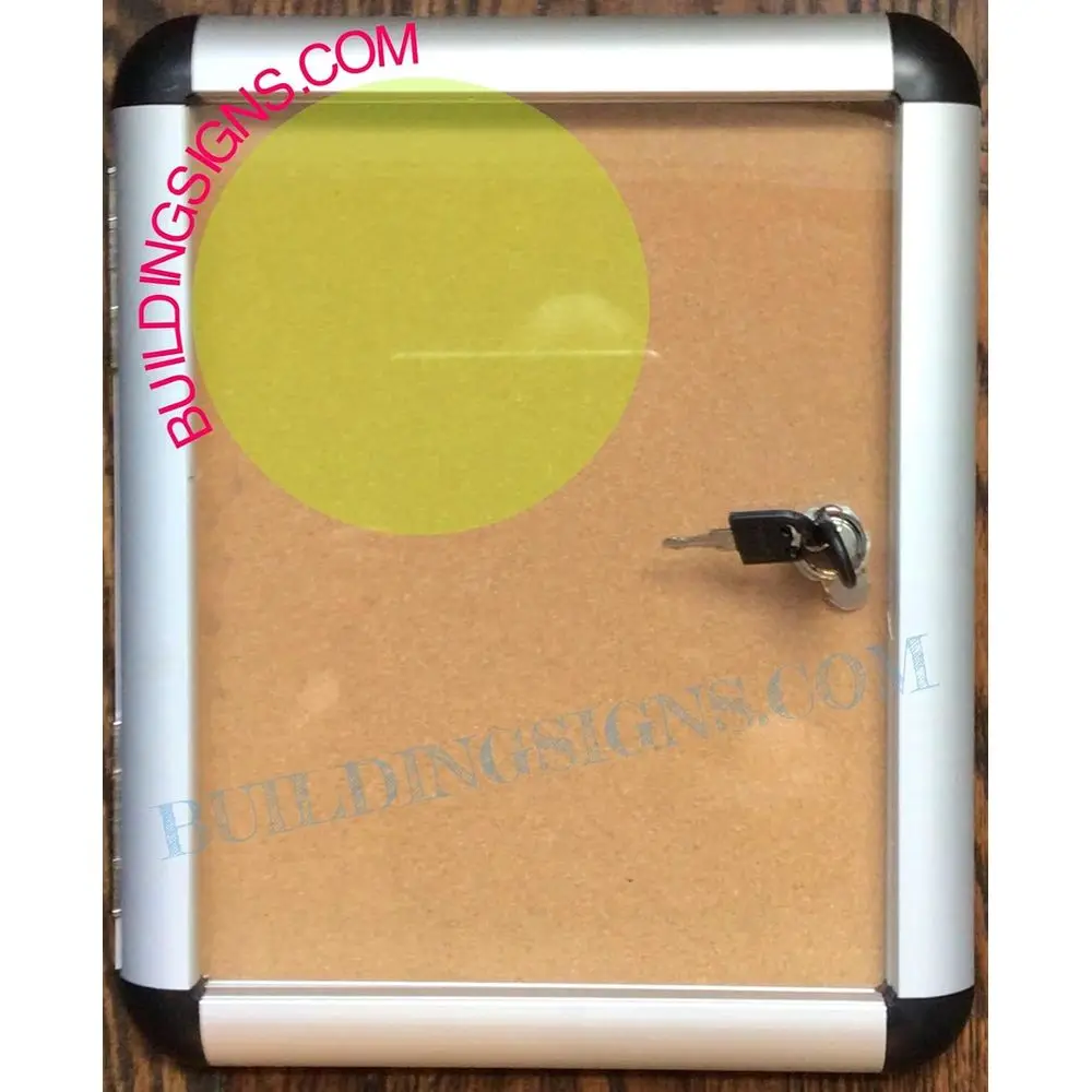 Quadro de avisos com trava e chave 8,5x11, resistente, para espaços comerciais