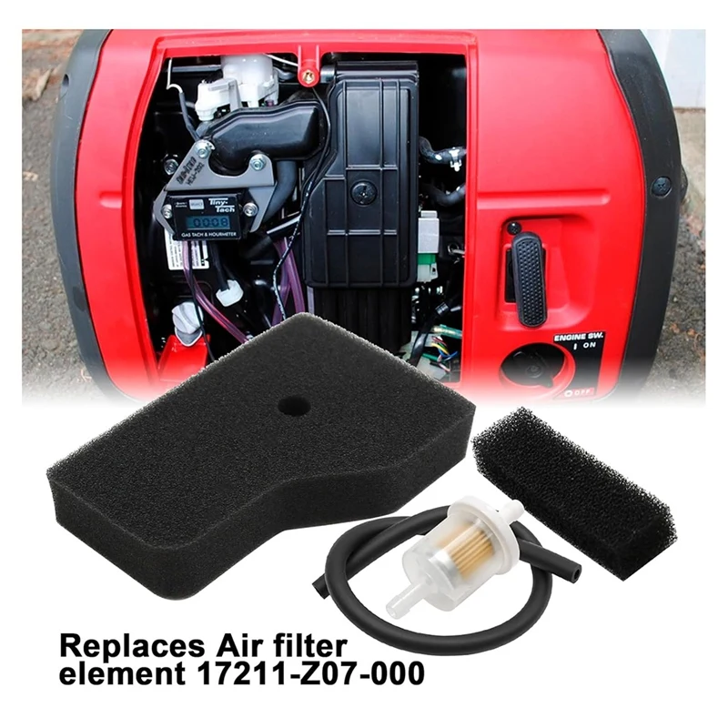 ABJI-7211-Z07-000 Воздушный фильтр 17218-Z07-000 Замена комплекта внешних фильтров для генераторов Honda EU2000 Eu2000i EB2000