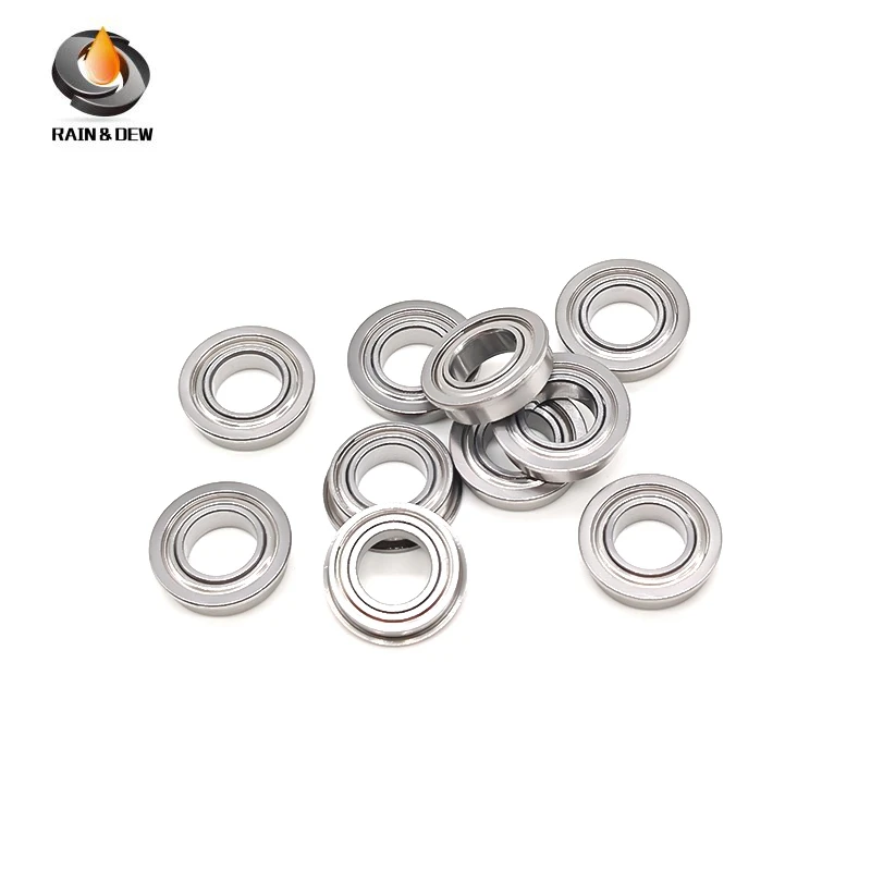 10Pcs ZZ/RS Flange Bearings  ABEC-7 Deep Groove Ball Bearing F695RS 5x13x4, F625RS 3x10x4, F623RS 5X16X5,  MF52ZZ 2*5*2.5