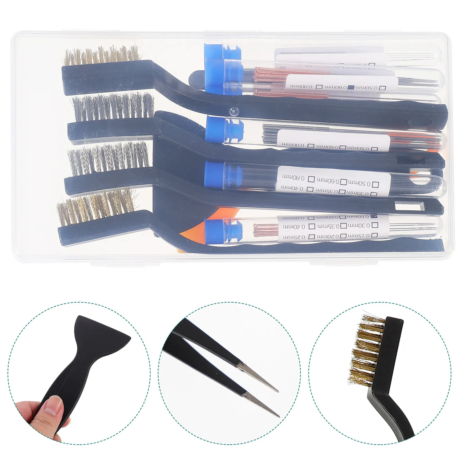 

1Set 3D Printer Cleaning Tool Kit Essential Maintenance Needles Tweezers Nozzle Removal Smooth Edge Hot Bed Cleaner Accessories