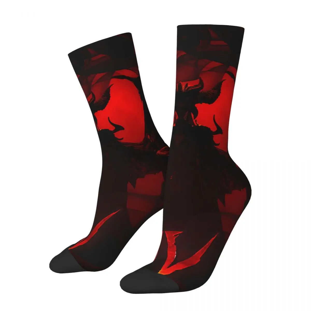 Happy Men's compression Socks Lilith Is Waiting Vintage Harajuku Diablo IV Role Playing Game Hip Hop Casual Crew Crazy Sock