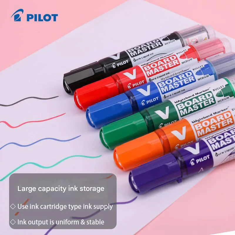 PILOT Whiteboard Pen Replaceable Ink High Quality Water-based Direct Liquid Erasable Color Markers Aesthetic Japanese Stationery