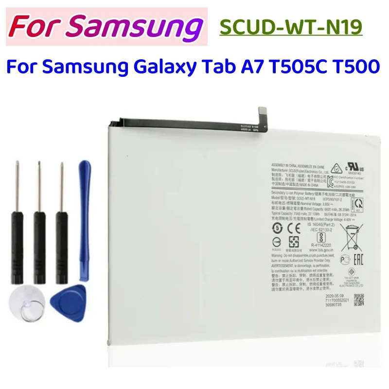 New SCUD-WT-N19 7040mAh Replacement Battery For Samsung Galaxy Tab A7 T505C T500 Tablet batteria