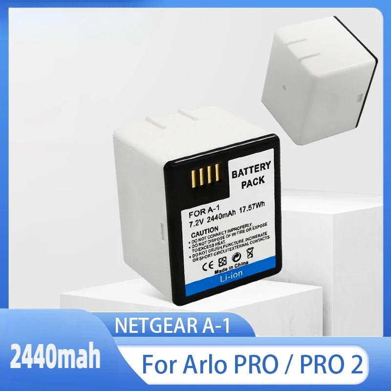 2440mah 7 2v Rechargeable High Endurance Lithium Battery Pack Suitable For Arlo Pro Pro 2 Netgear A 1Camera Monitoring Equipment