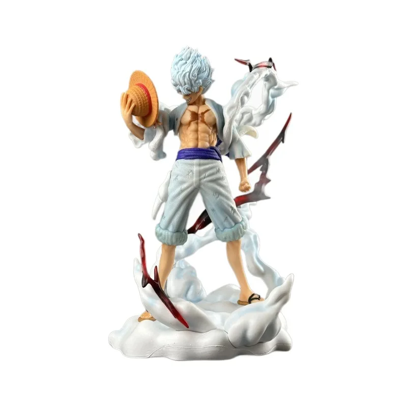 Statue de combat debout Nika Luffy, une pièce, ornement de bureau, modèle de dessin animé à collectionner, jouets, cadeau