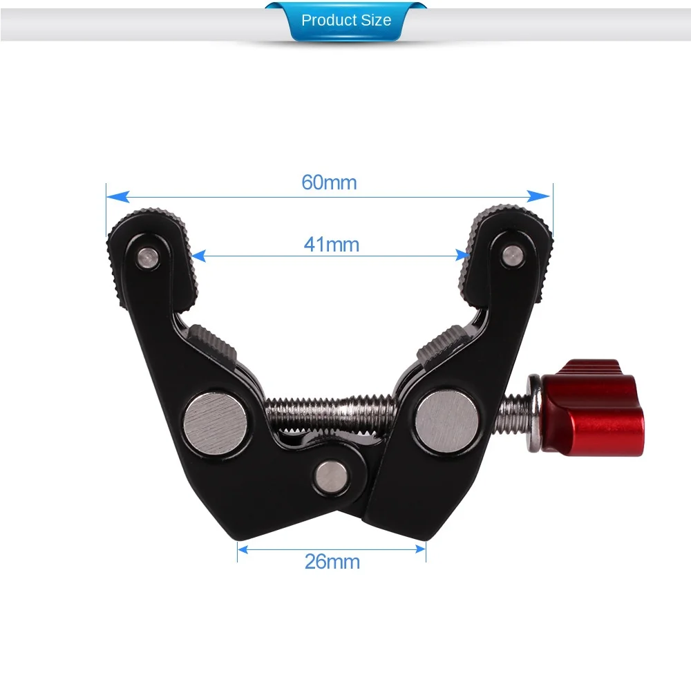 JIMITU Ball Head Clamp Multi-function Ball Mount Clamp Magic Arm Super Clamp w/ 1/4\